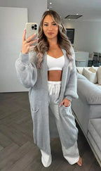 Women's Casual Knit Coat with Deep Pockets