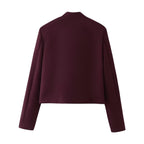 Women's Elegant Military-Style Jacket with Pockets
