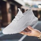 Women's Breathable Elastic Sneakers with Innovative Lacing