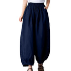Women's Comfortable Loose Harem Pants with Elastic Waistband