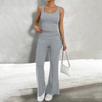 Women's Functional Sleeveless Top and Flowing Pants Set