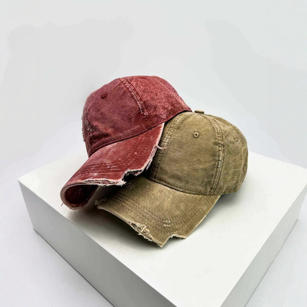Men's Distressed Denim Baseball Hat