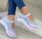 Women's Breathable Sports Shoes with Velcro Cuff