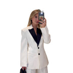 Women's Blazer with Contrasting Lapel