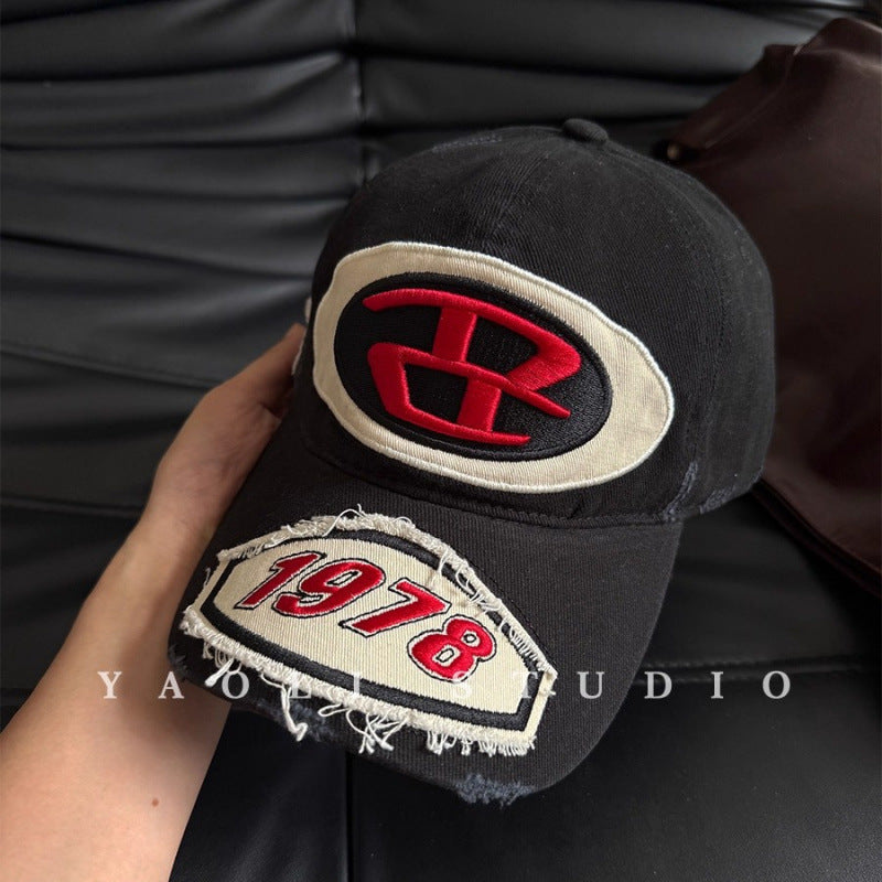 Men's Distressed Graphic Logo Baseball Cap