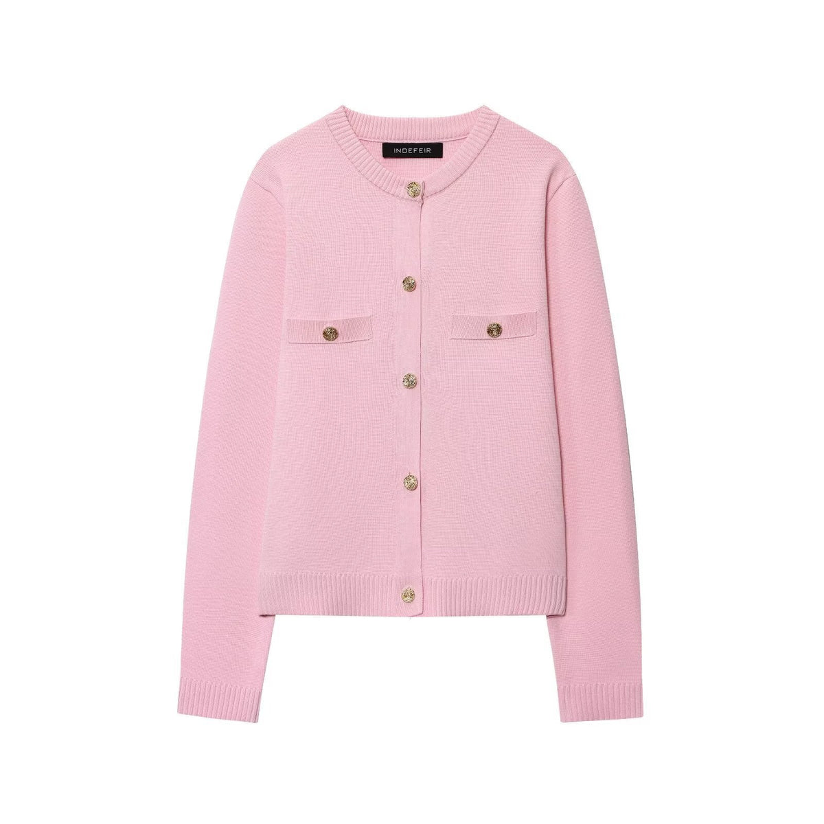 Women's Cardigan with Button Details and Chest Pockets