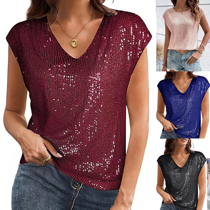 Women's Glamorous Sequin Shirt