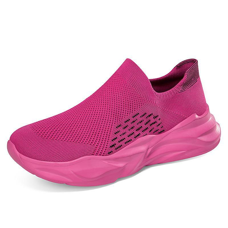 Women's Breathable Sneakers with Elastic Knit Upper