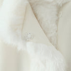 Elegant Faux Fur Jacket with Soft Collar and Modern Details