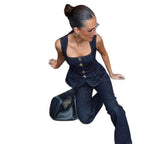 Women's Denim Overall with Tailored Silhouette