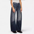 Women's Wide-Leg Jeans with Seam Detail