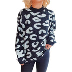 Women's Cozy Modern Leopard Print Sweater