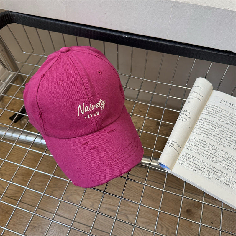 Men's Distressed Cotton Baseball Hat