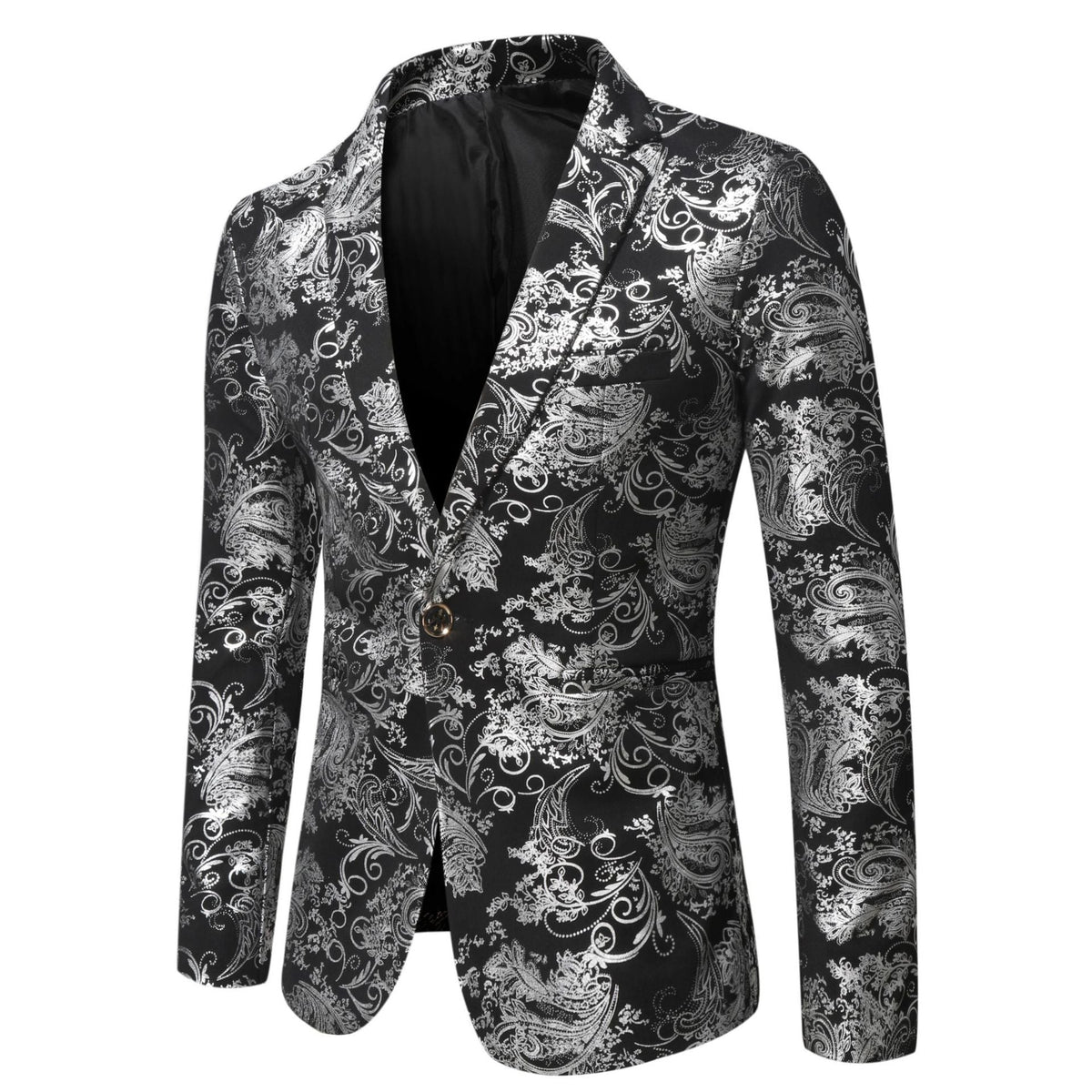 Elegant Blazer with 3D Floral Design