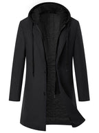 Women's Elegant Coat with Detachable Hood and Fleece Lining