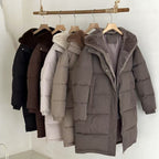 Women's Elegant Lined Winter Parka with Plush Collar