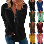 Women's Casual Pullover with Stylish Zipper
