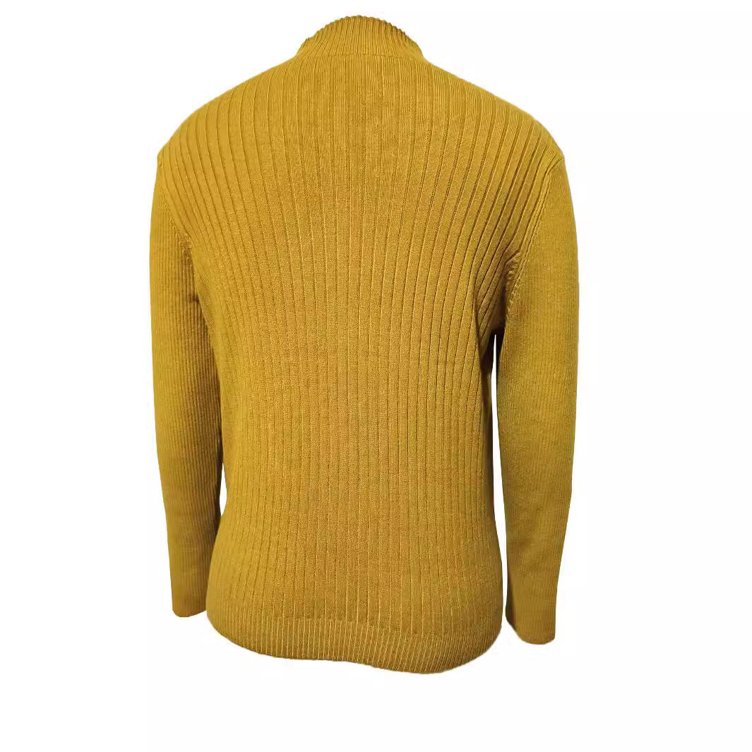 Elegant Women's Turtleneck Sweater with Fine Ribbed Texture