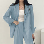 Women's Elegant Wide-Cut Blazer Set