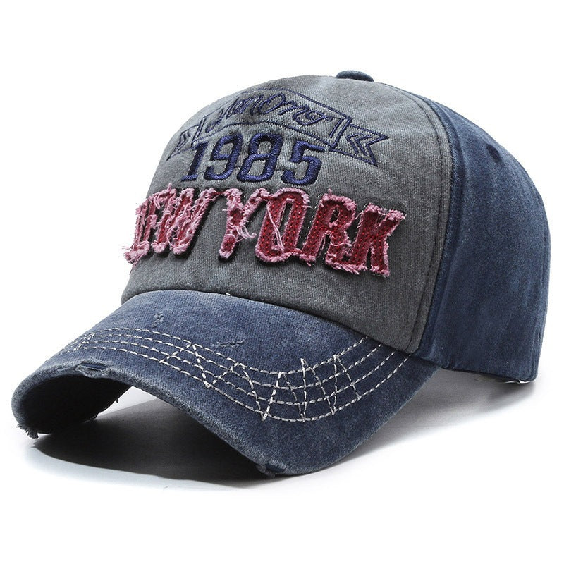 Men's Distressed Cotton Graphic Baseball Cap