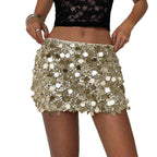 Women's Mini Skirt with Sparkling Sequins