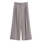 Women's Elegant Wide-Leg High-Waisted Pleated Trousers