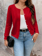 Women's Fine Knit Button-Down Cardigan
