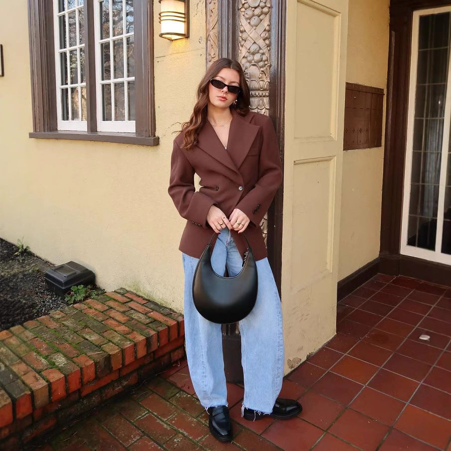 Women's Elegant Double-Breasted Blazer