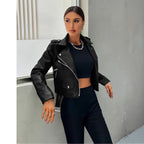 Women's Cropped Biker Jacket