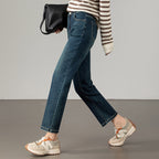 Women's High-Waisted Fabric Trousers