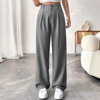 Elegant Wide-Leg Pleated Trousers