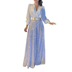 Women's Elegant Sequin Jumpsuit with Long Cut