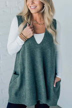 Women's Knit Poncho with Side Pockets