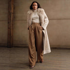 Women's Luxury Faux Fur Coat with Elegant Lapel