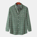 Women's Long-Sleeve Blouse with Modern Zebra Print and Button-Down Collar