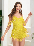 Women's Sparkling Sequin Overall