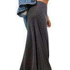 Women's Soft Stretch Maxi Skirt with High Waist