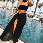 Maxi Skirt with Side Slit and Flowing Cut