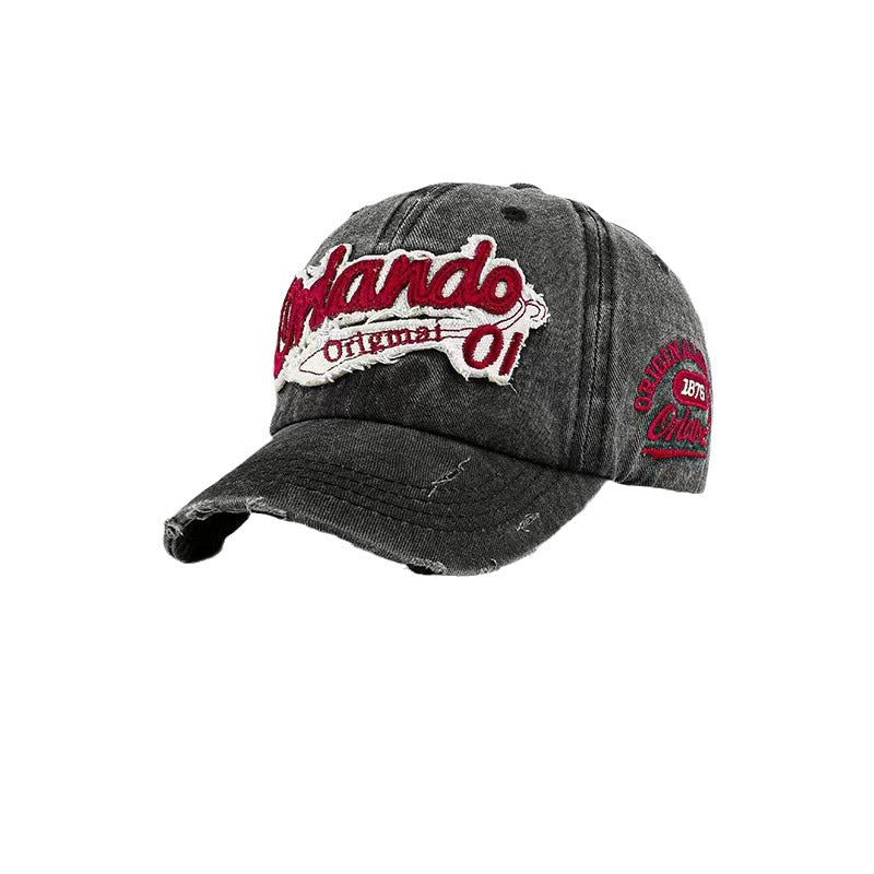 Men's Distressed Vintage-Inspired Baseball Cap