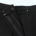 Elegant Cropped Pants with Slit Details