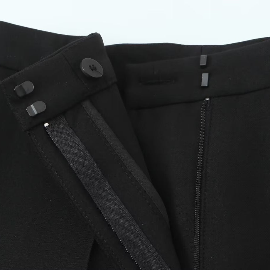 Elegant Cropped Pants with Slit Details