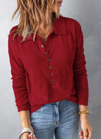 Women's Long-Sleeve Textured Shirt