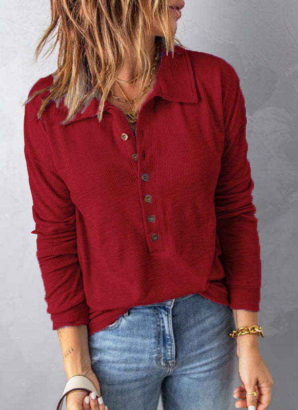 Women's Long-Sleeve Textured Shirt