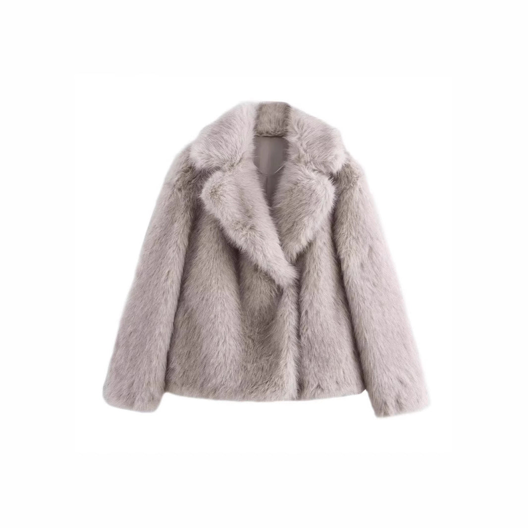 Women's Glamorous Faux Fur Coat