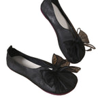 Women's Ballet Flats with Decorative Bow Detail