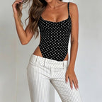 Women's High-Cut Polka Dot Swimsuit
