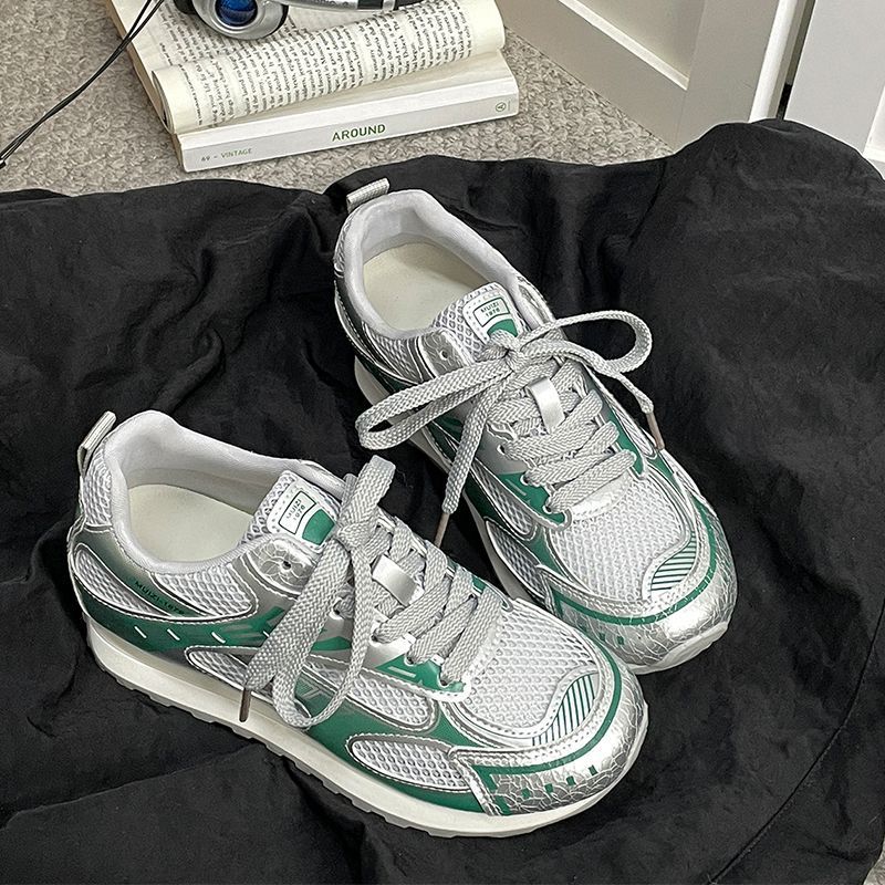 Women's Athletic Sneakers with Breathable Mesh and Cushioned Sole