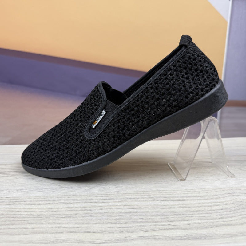 Women's Breathable Slip-On Sneakers with Flexible Mesh Upper