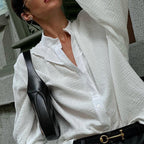Airy Oversized Blouse with Textured Fabric