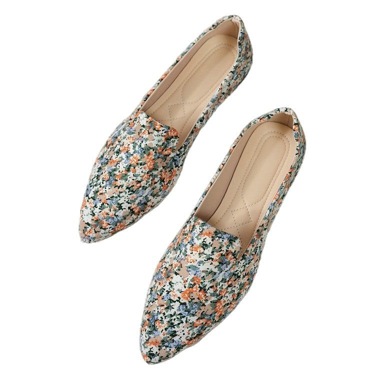 Women's Ballet Flats with Elegant Tweed Finish